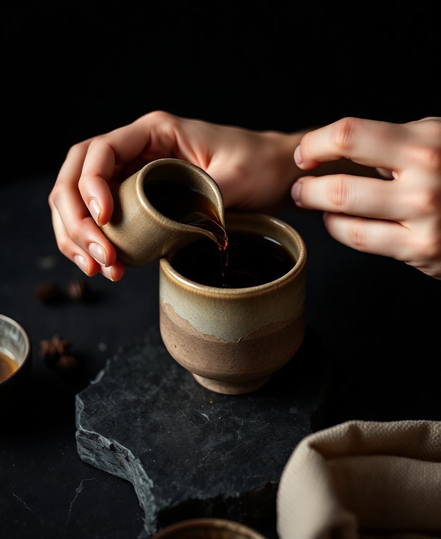 Tea being poured